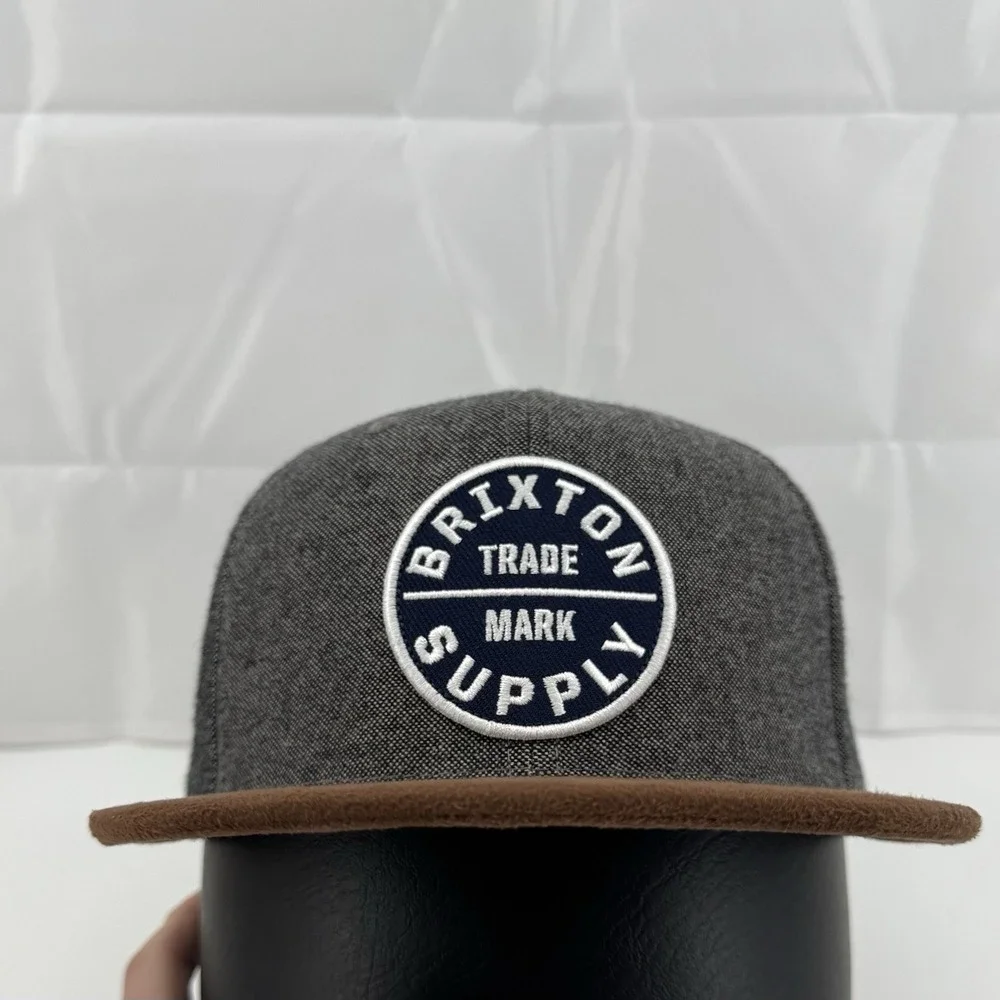 Brixton Supply Trademark Snapback Cap Multicolor One Size Adjustable Embroidered